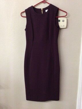Calvin Klein burgundy/wine colored dress. Size 2Pm In new Condition